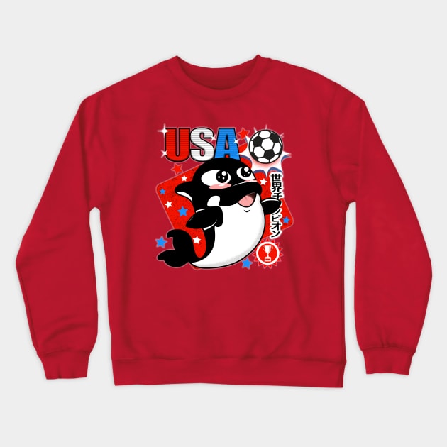 USA Soccer Champs Crewneck Sweatshirt by PalmGallery